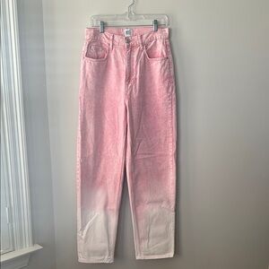 BDG Pink Straight Leg Jeans with Ombre Effect
